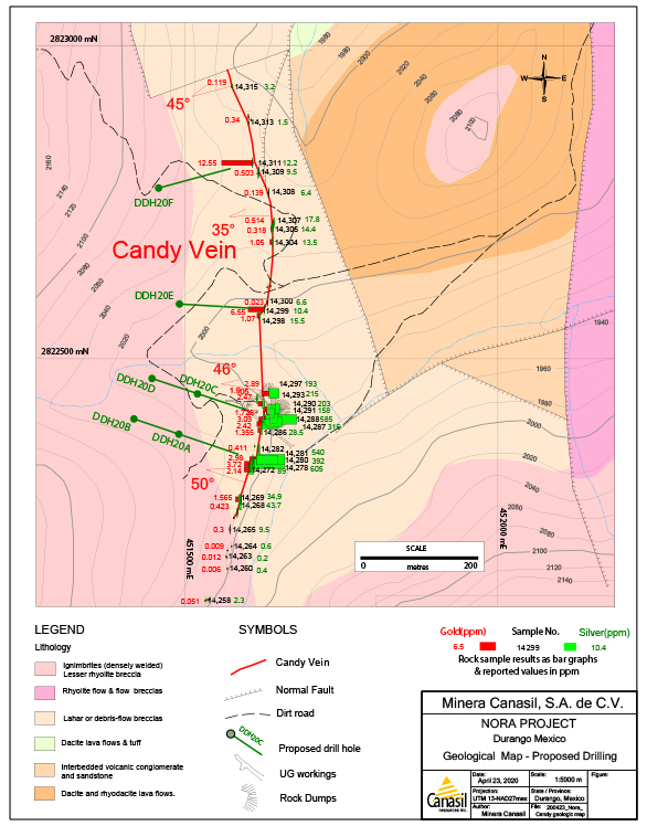 Candy Vein Drill Plan Map