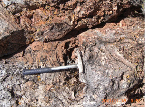 Canasil Vizcaino Gold-Silver Project Surface Outcrop Epithermal Vein Textures - Image #2